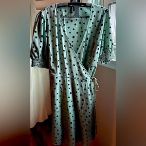 Green Polka Dot Minidress
